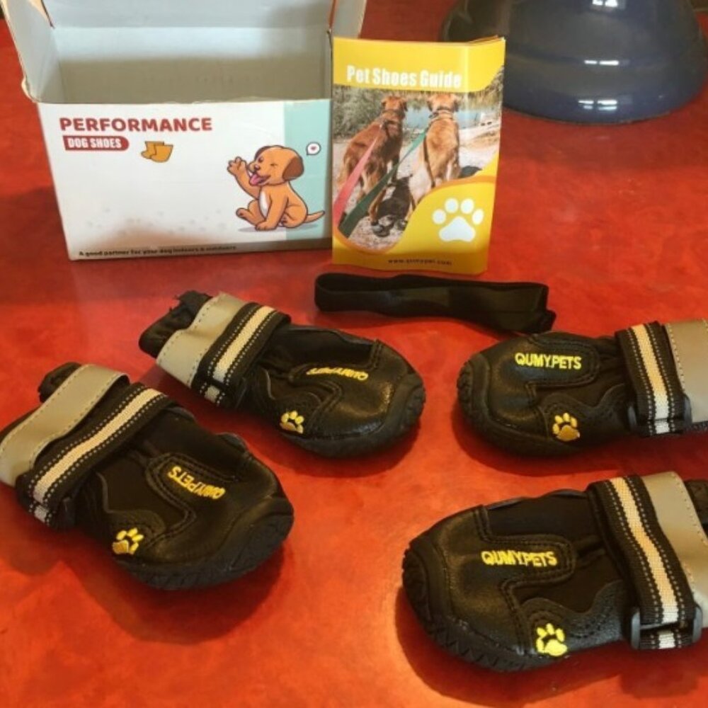 Black & Gray Performance Dog Boots - 4 Pack